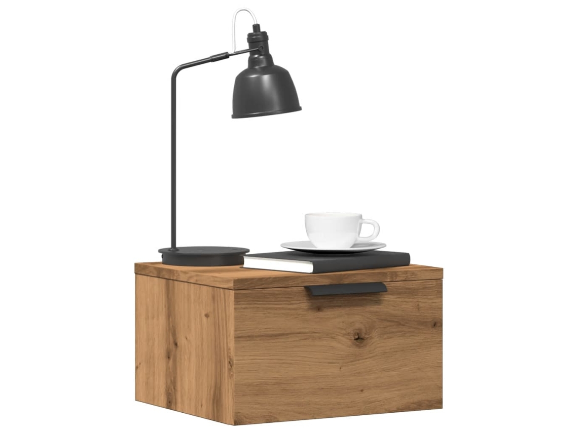 Vidaxl Mesa De Cabeceira De Parede 34x30x20 Cm Cor Carvalho Artisiano