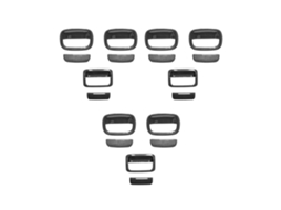 18x Capas de Acabamento para Puxadores Exteriores Compatível com Jimny 2019 2021 (jb64/jb74) (efeito Fibra de Carbono em Abs)