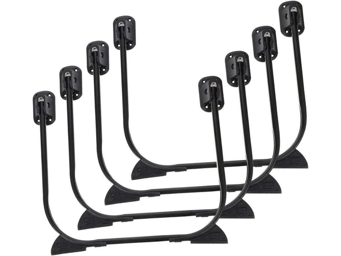 Kallory Conjunto De 4 Pés Mesa Metálicos Em Formato U, Resistentes E Pretos, Para Mesas De Centro, Escrivaninhas E
