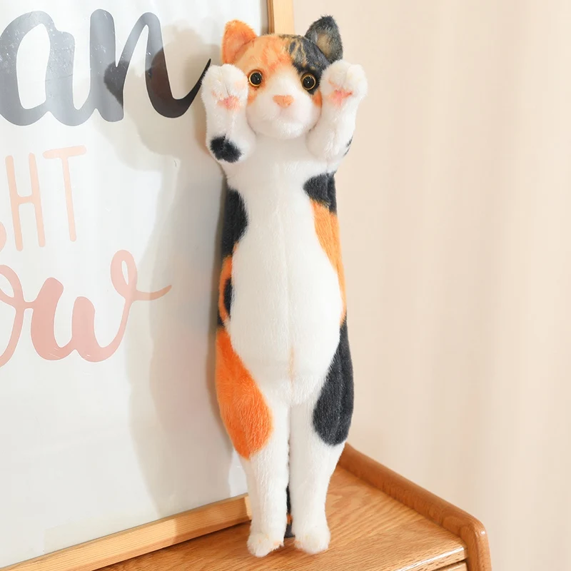 Almofada de Pelúcia Fofa e Macia em Formato de Gato da Sorte, Ideal para Dormir. MDUG (três Cores, 25 Cm)