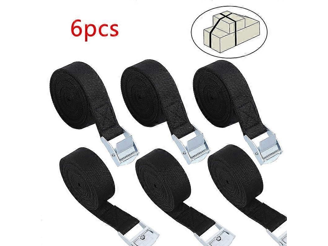Kit De 6 Cintas De Amarração Com Catraca Para Transporte De Cargas