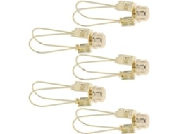 Conjunto De 5 Clipes Dourados Para Abajures, Adaptadores De Metal E Soquetes Para Lâmpadas.