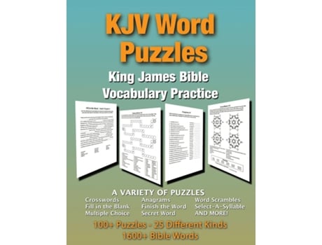 Livro KJV Word Puzzles King James Bible Vocabulary Practice de Good and Right Publishing (Inglês)