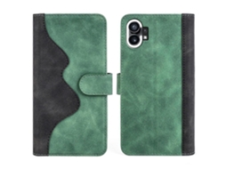 Capa De Couro Dobrável Horizontal Com Costura For Nothing Phone 1