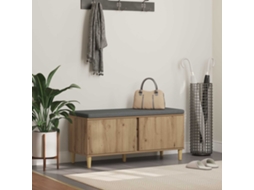 Vidaxl Banco De Hall Carvalho Artesanal 100 X 38 X 46 Cm