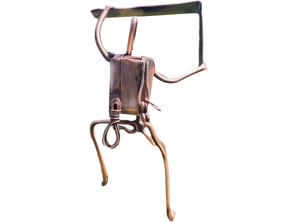 Estatueta De Ferro, Escultura De Caminhante, Decoração De Mesa | Aventureiro