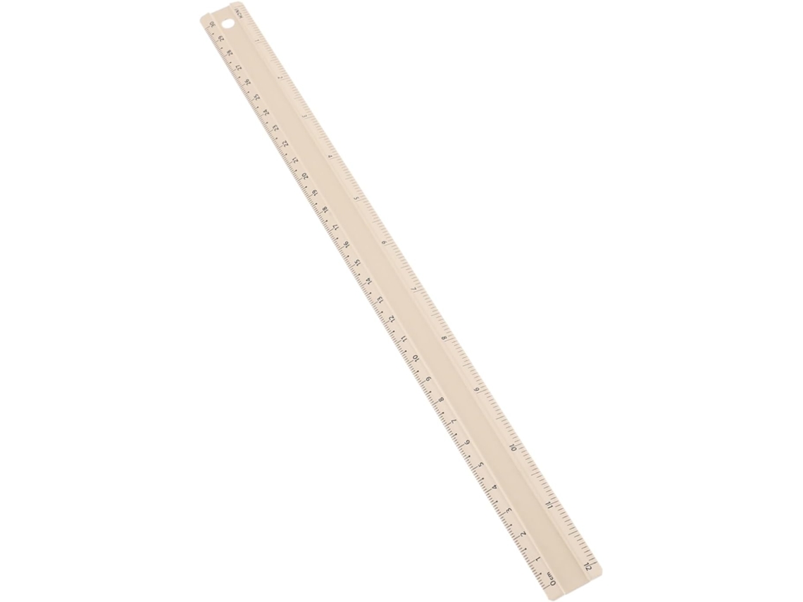 Régua Multifuncional Em Liga De Alumínio Com Escala Nítida Para Desenho E Medição Precisa, Ideal Para Material Escolar