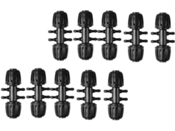 Conector Pom De 6 Vias Para Tubo Pe 16 Mm E 4/7, 10 Peças, Acessório