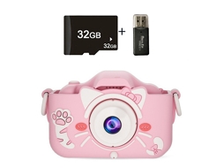 Câmera Rosa Para Crianças, Câmera Digital De 2,0 Polegadas Para Crianças, Câmera Digital De Brinquedo Brilvibera