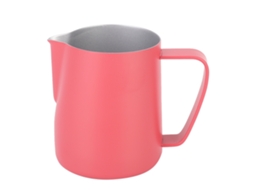 Jarra Leite 600ml em aço inoxidável para latte art, café em casa, rosa vermelho Brilvibera