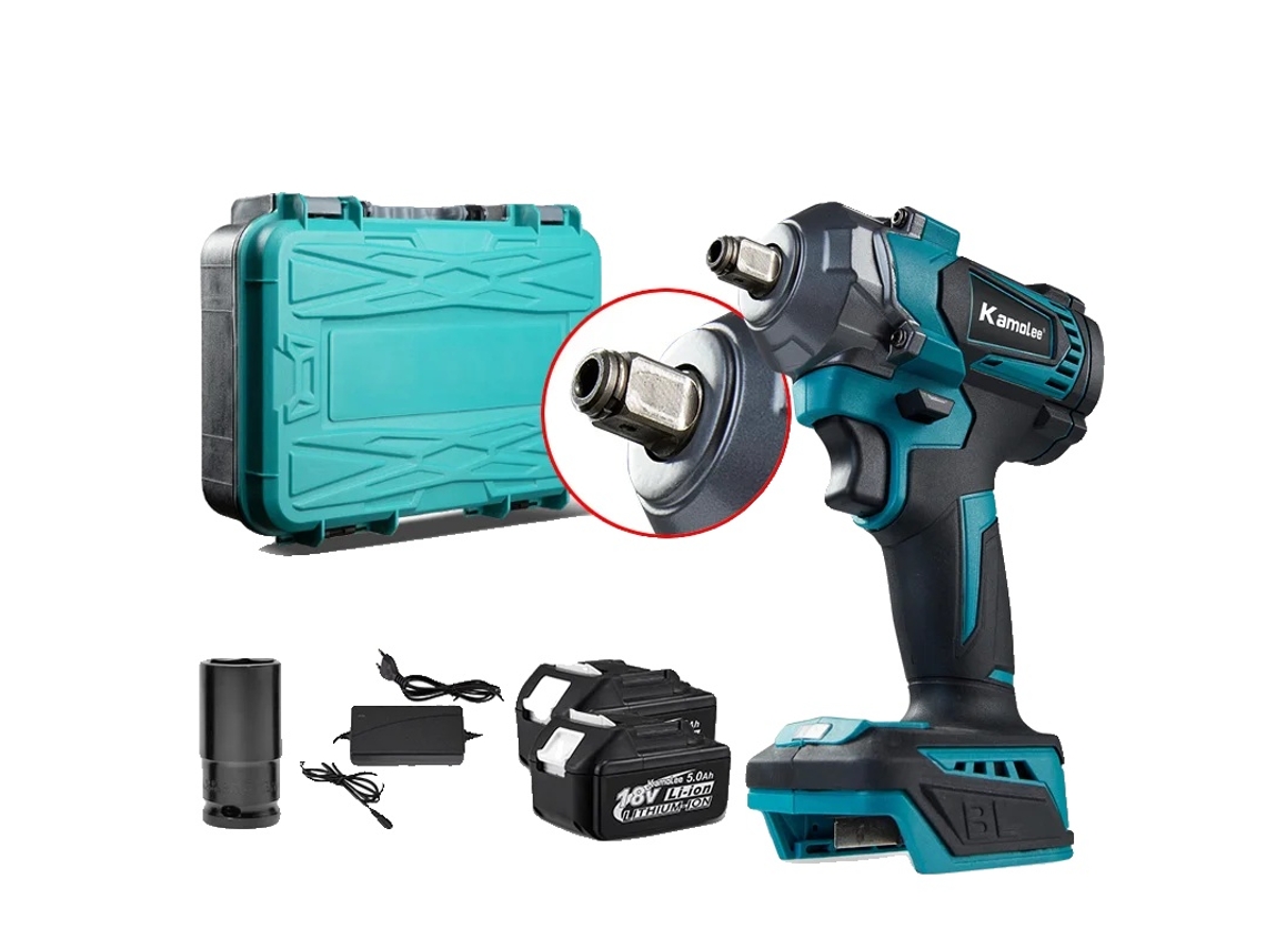 Chave De Impacto Elétrica, Recarregável, Torque De 1200n.m, Tipo B 2xbat Plástico, Ue Oem