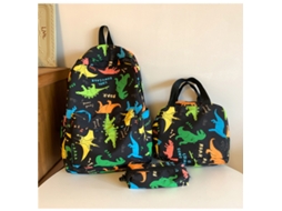 Mochila Infantil Leve Três Peças, Grande Capacidade, Com Lancheira E Estojo Estilo 3