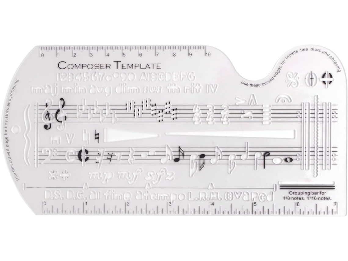 Modelo De Composição Para Compositores, Régua Desenho Musical, Curva