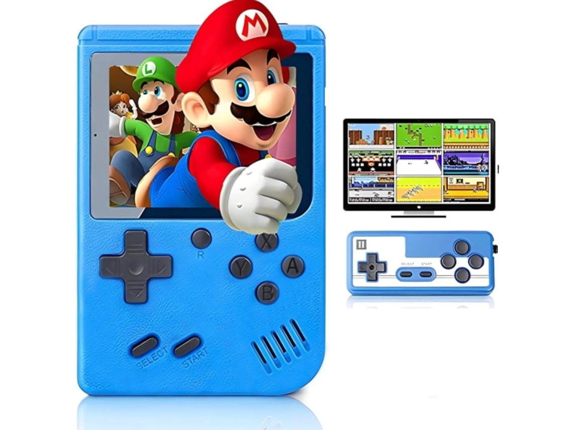 Console Portátil Retrô com 400 Títulos Clássicos, Tela de 3 Polegadas AQUAFORGE