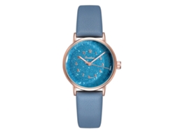 Relógio de Pulso Feminino de Quartzo com Mostrador Redondo Casual e Elegante (azul)
