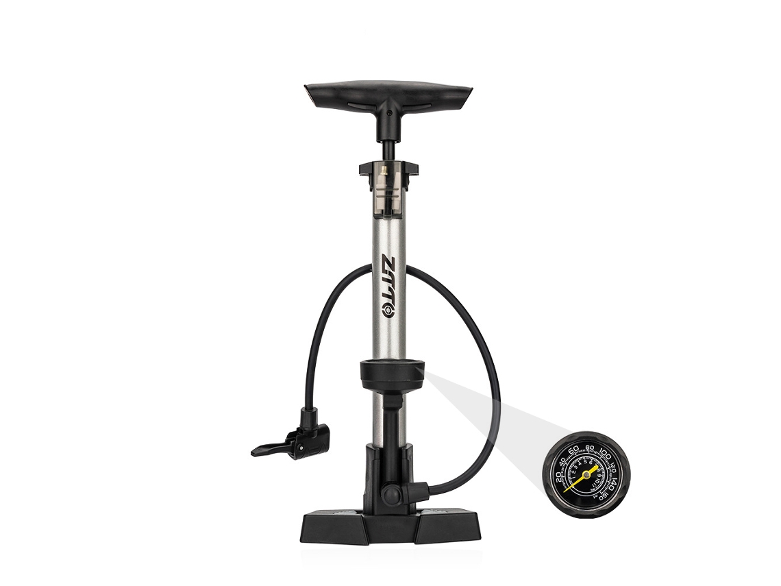 Bomba De Ar Para Bicicleta Ztto 160psi Com Medidor De Pressão Portátil Para Valvulas Presta E Schrader
