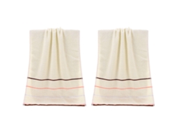 Conjunto de Toalha NEVEANCE Macias Absorventes Banheiro Hotel Spa Algodão Bege - 2pcs (33x73cm)