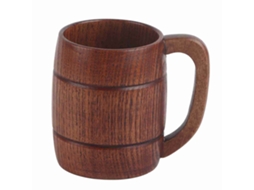 Caneca de Cerveja Artesanal Feita de Madeira Maciça Natural, Ecológica e para Beber Água AQUAFORGE