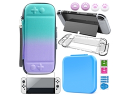 Bolsa De Armazenamento Para Switch Oled, Estojo Rígido Portátil Para Transporte Com Kit De Estojo Para Controle De Jogo, Roxo Cuich