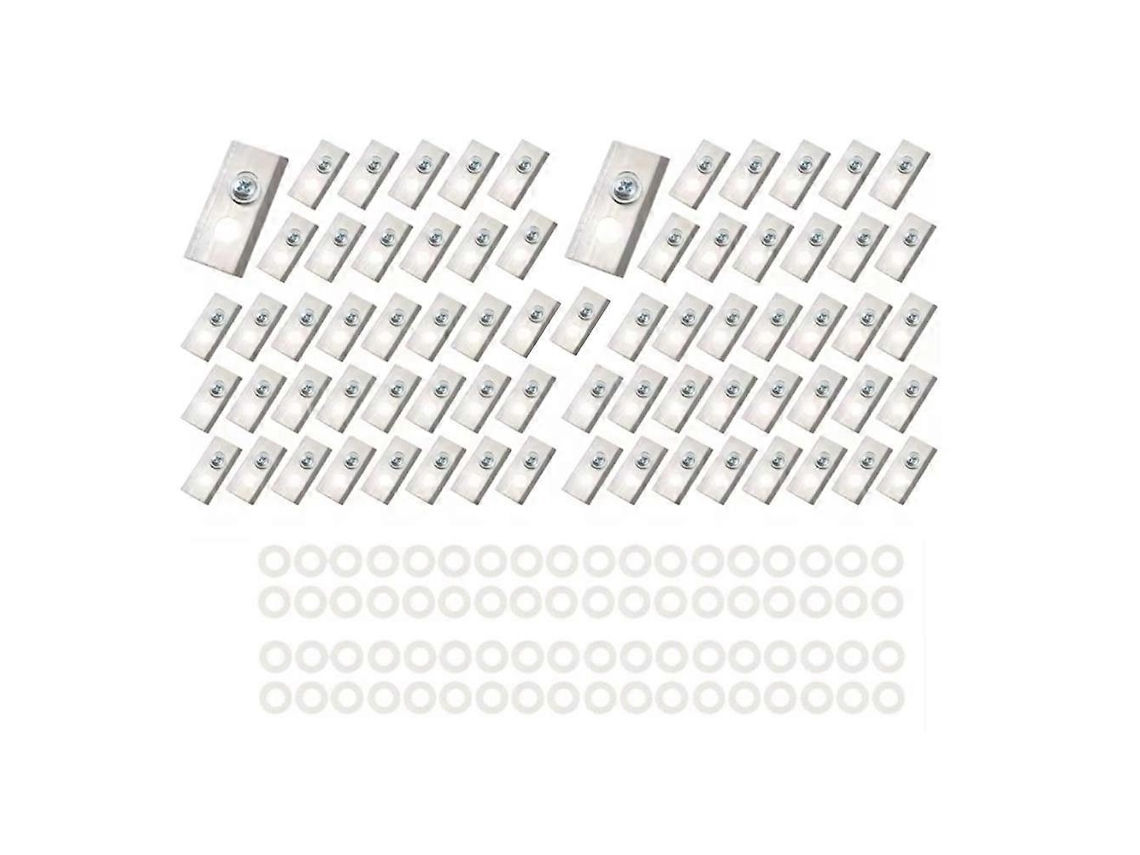 Conjunto de 72 Lâminas Reposição para Cortadores Grama Robóticos Mammotion Luba e Yuka , Cor Prata BRILVIBERA (todas as Séries)
