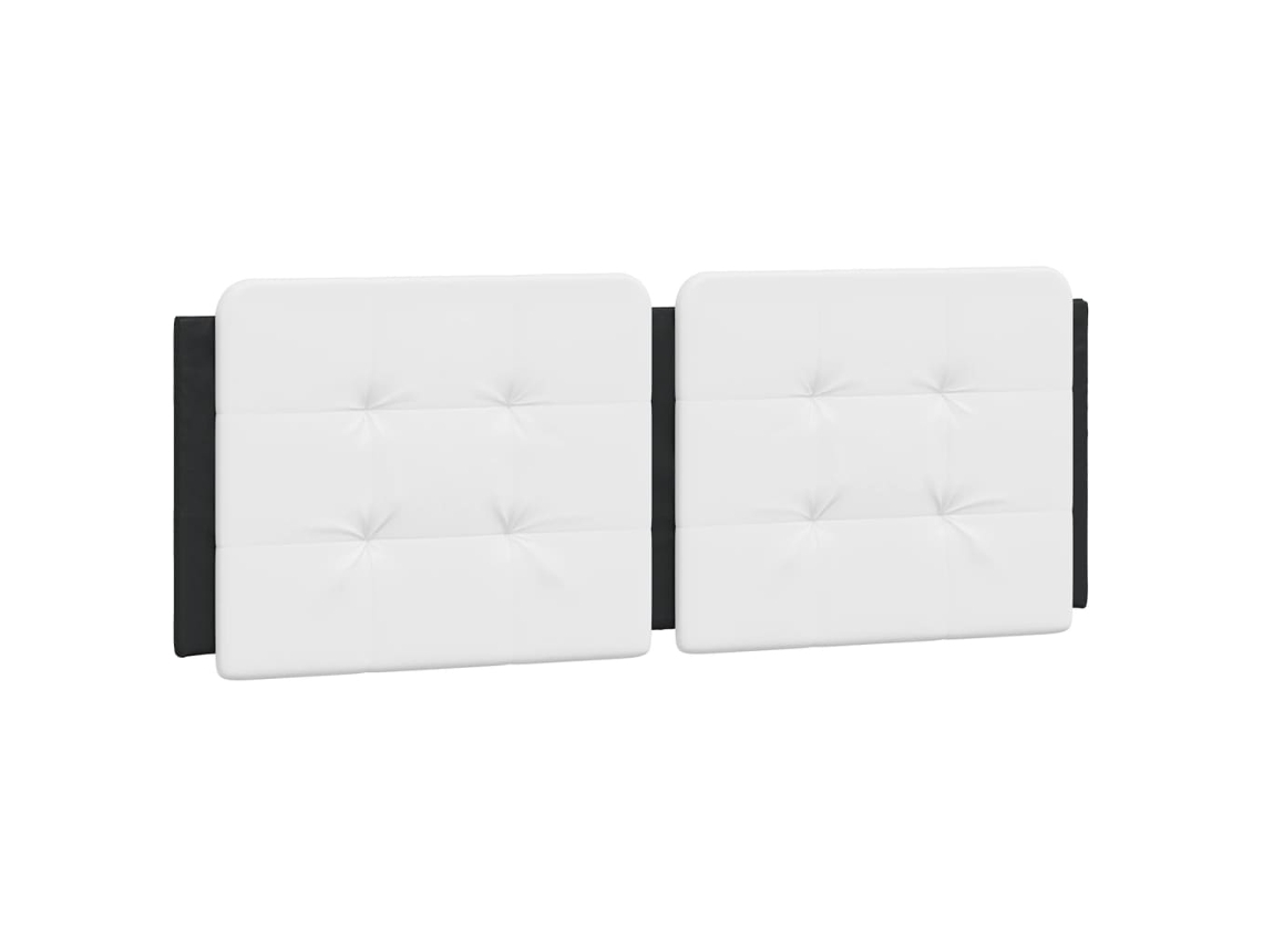 Almofadão de Cabeceira Zadar 137 Cm Couro Artificial Branco e Preto MAISON EXCLUSIVE