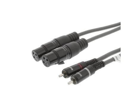 Cabo SWEEX 2X Xlr Fêmea 2X Rca Macho 3 Metros