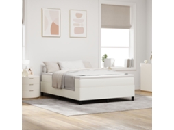 Cama De Casal Box Creme Corduroy Lovely Home Madeira Tecido Bege (140x200)