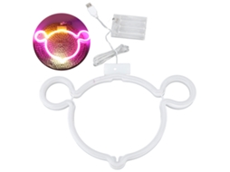 Luminária de Parede de Led Neon, Alimentada por Usb Ou Bateria, em Pvc e Abs, Ideal para Quarto CHABERLU