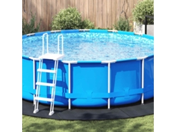 Vidaxl Lona Para Fundo De Piscina Ø 458 Cm (1 Mm) Redondo Preto