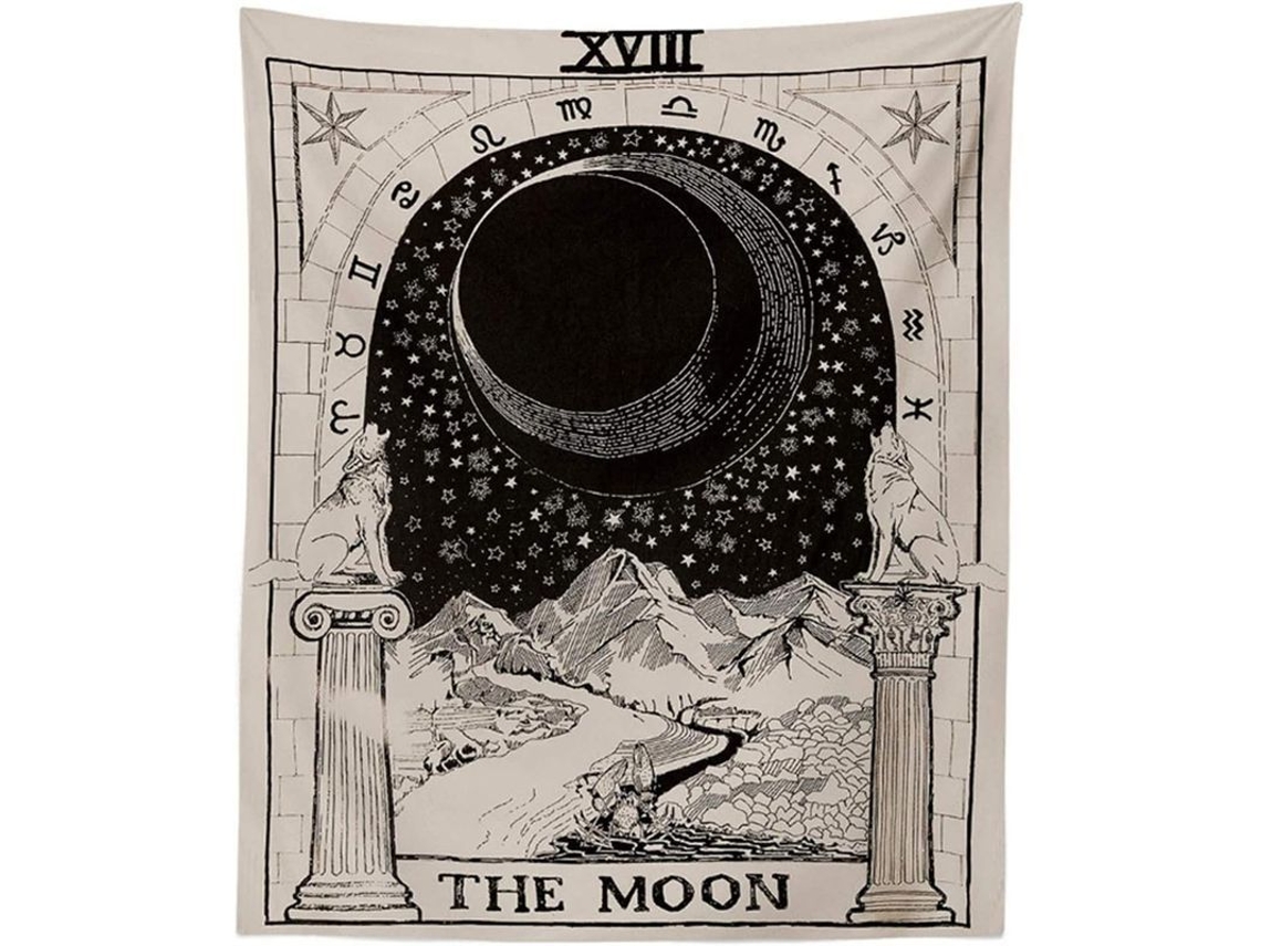 Tapestry De Tarot Lua Estrela Sol, Estilo Medieval Europeu, Decoração De Parede Para Casa