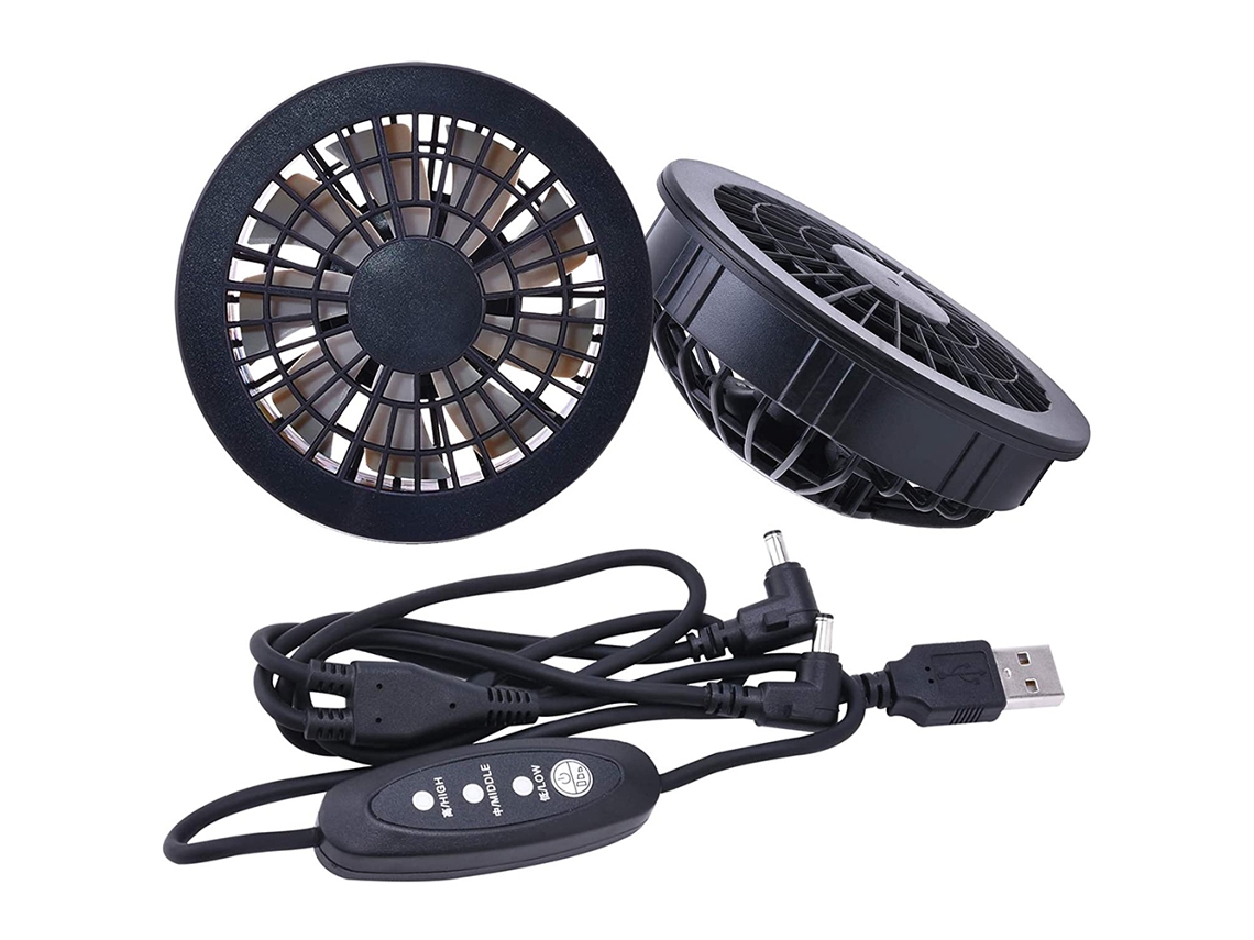 Vestuário Ar Condicionado com 2 Ventiladores Usb Substituíveis