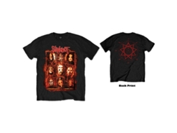 T-Shirt ROCK OFF Slipknot - Rusty Face (Back Print) Preto (Tamanho: S)
