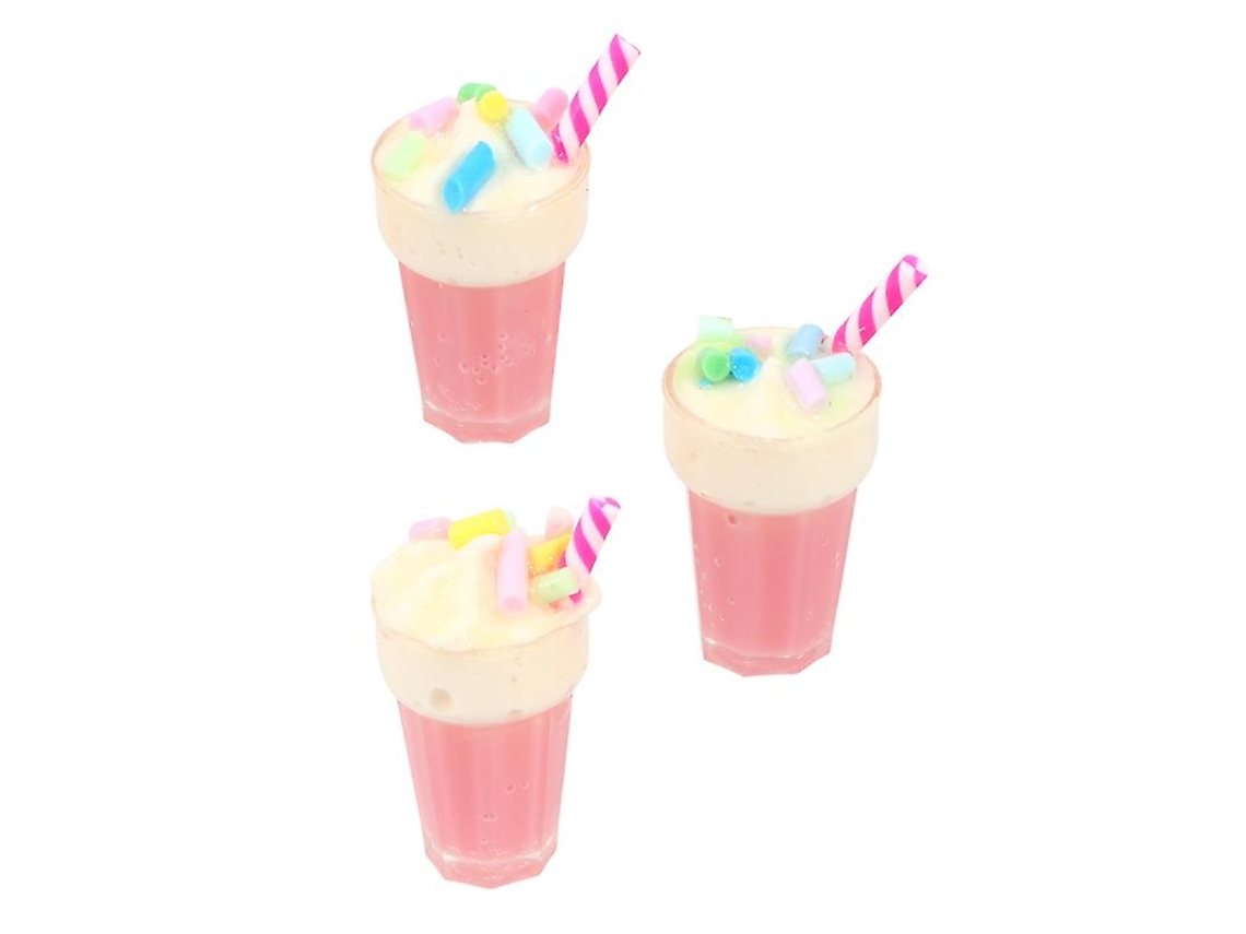 3 Unidades De Mini Milkshake De Morango Allinless