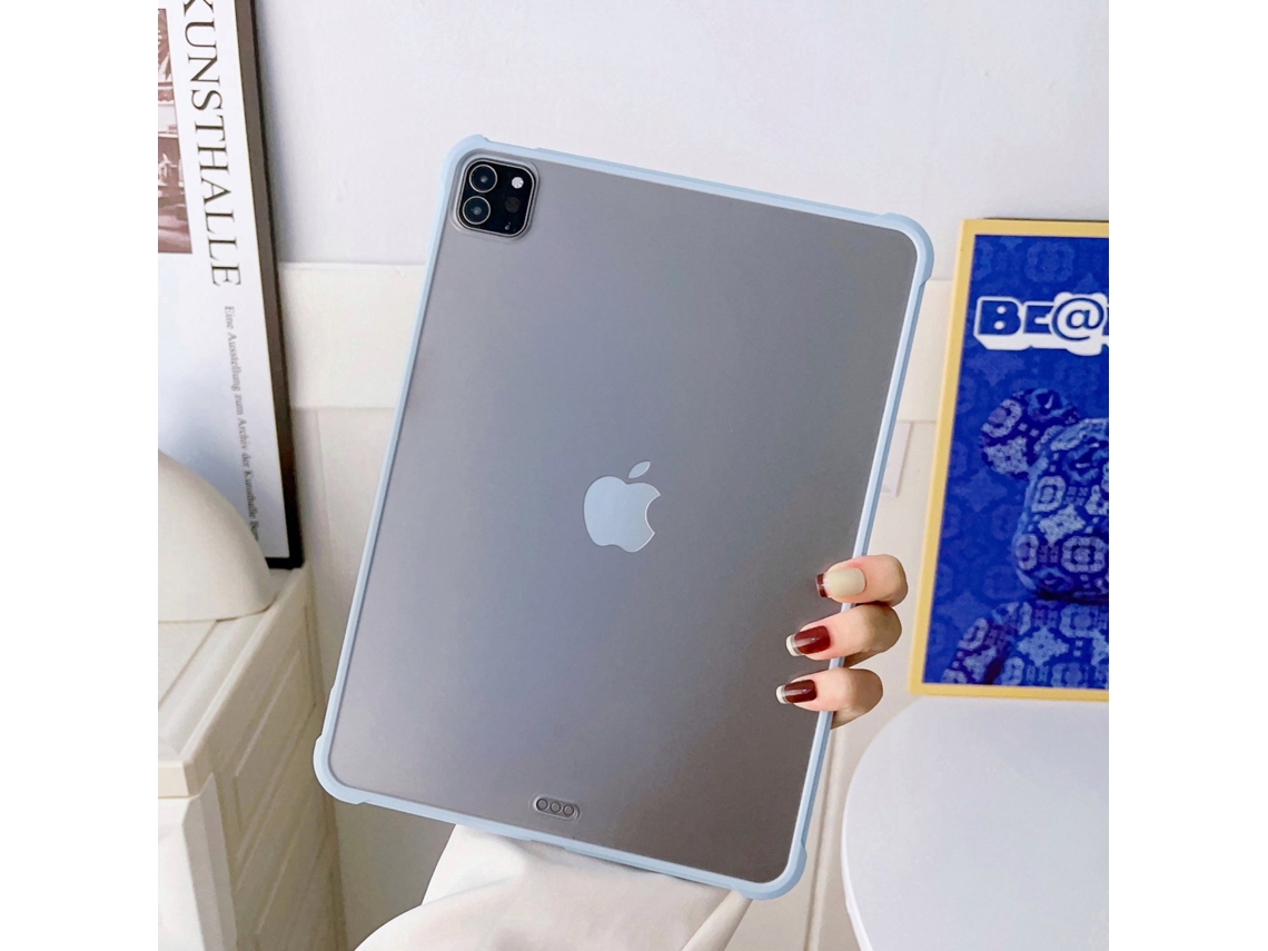 Capa Para Ipad Air 11 2024 M2 Azul Celeste Proteção Com Amortecimento De Ar Fosco Tuotuo