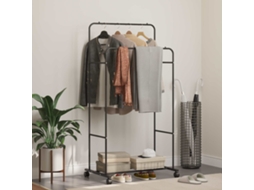 Vidaxl Suporte Para Roupas Preto 80 X 53 X 156 Cm