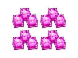 Ferramenta 12Pcs Cubos de Gelo Brilhantes Sensíveis Ao Toque Led-Pink Light-Up Led 12 UISAVE