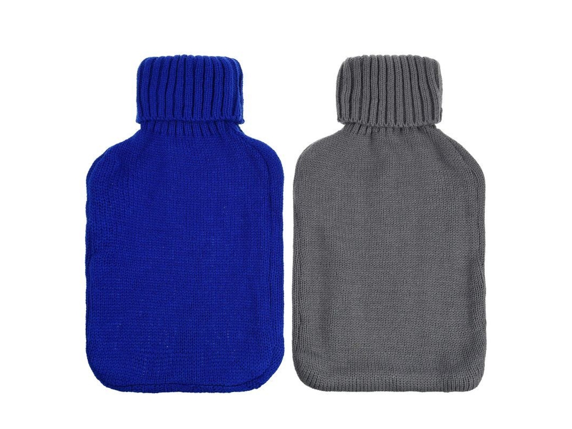 Pacote Com 2 Capas Tecidas Para Garrafa Térmica De Borracha, Aquecedor De Inverno Para Mulheres (apenas Capas)