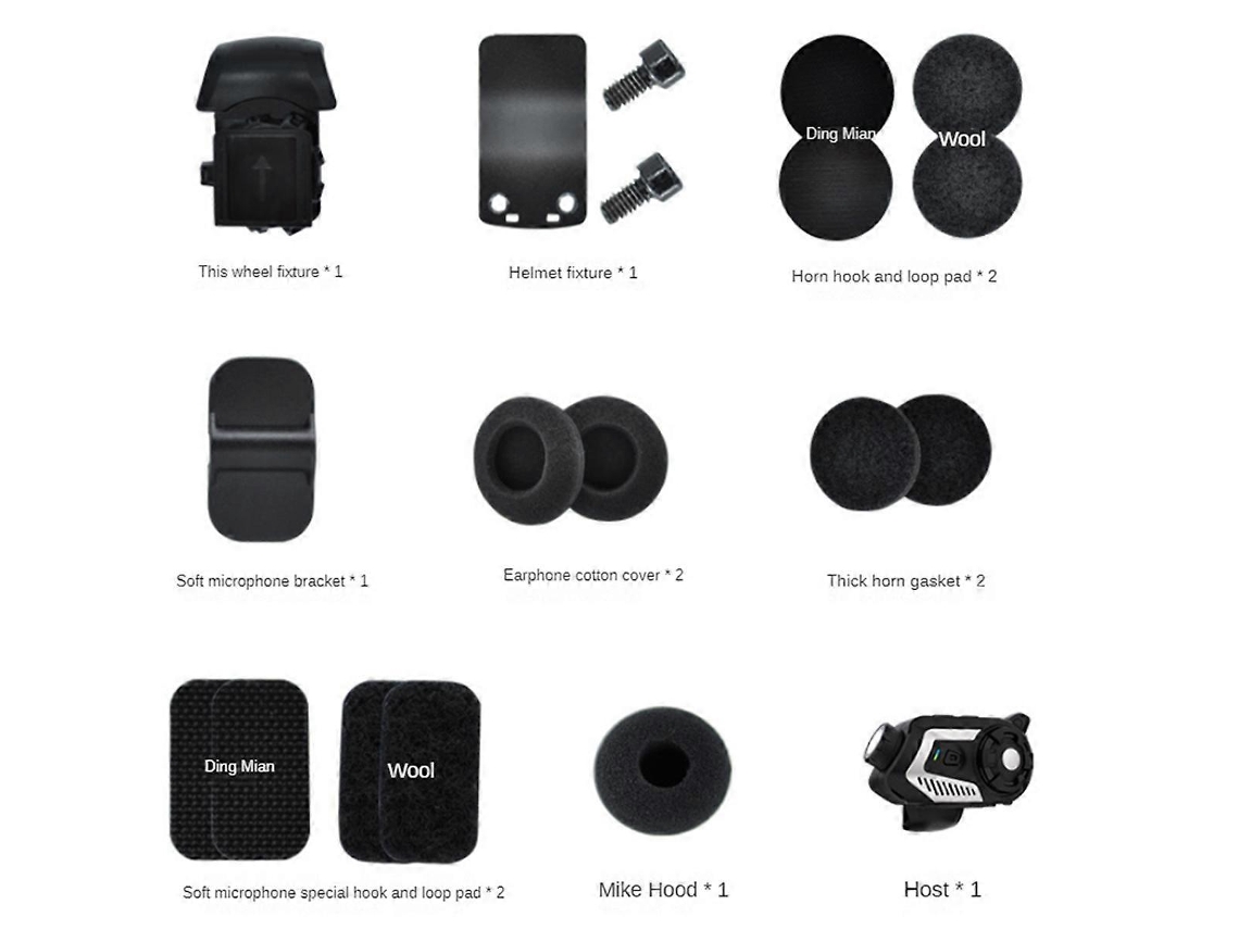 Intercomunicador Para Capacete De Motocicleta Com Fone De Ouvido Bluetooth E Câmera 2kvayotoy