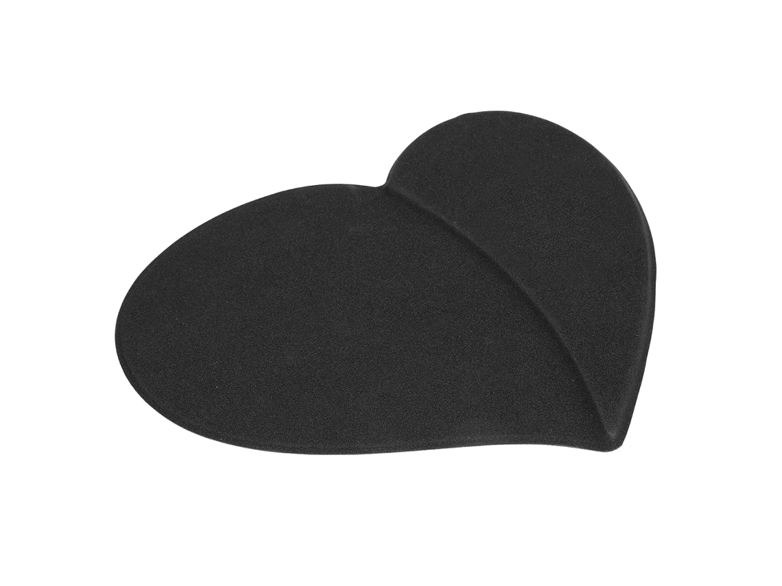 Mouse Pad Estação De Carregamento Sem Fio Portátil 5w Em Forma De Coração Anti-deslizante Preto Mate