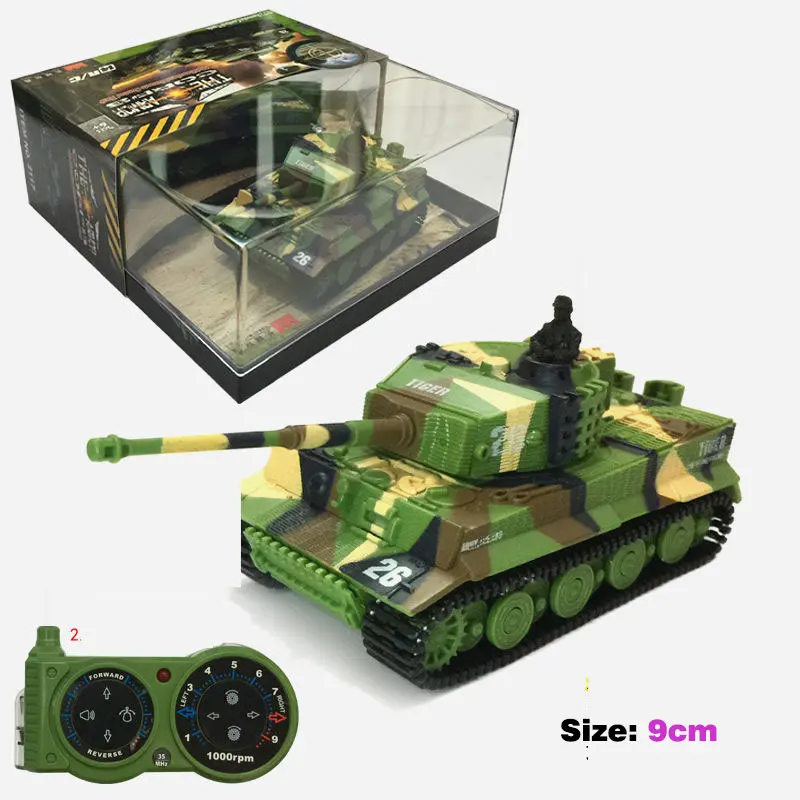 Mini tanque com controle remoto, recarregável, carro elétrico com controle remoto infravermelho de 27 MHz.