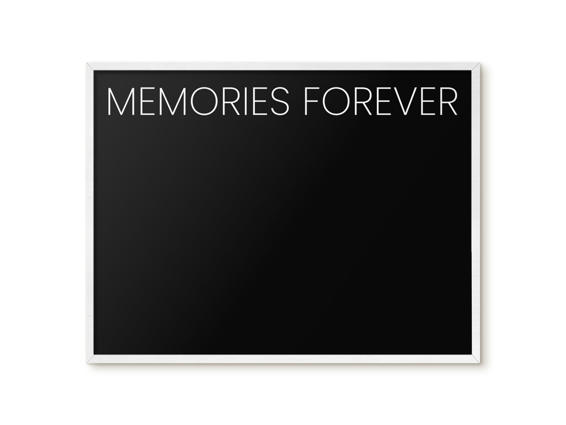 Quadro de vidro magnético "Memórias para sempre" para o hall de entrada Espelharte (80x60 cm)