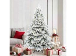 Vidaxl Árvore De Natal Artificial Com 300 Leds Branco 180 Cm Pe E Pvc