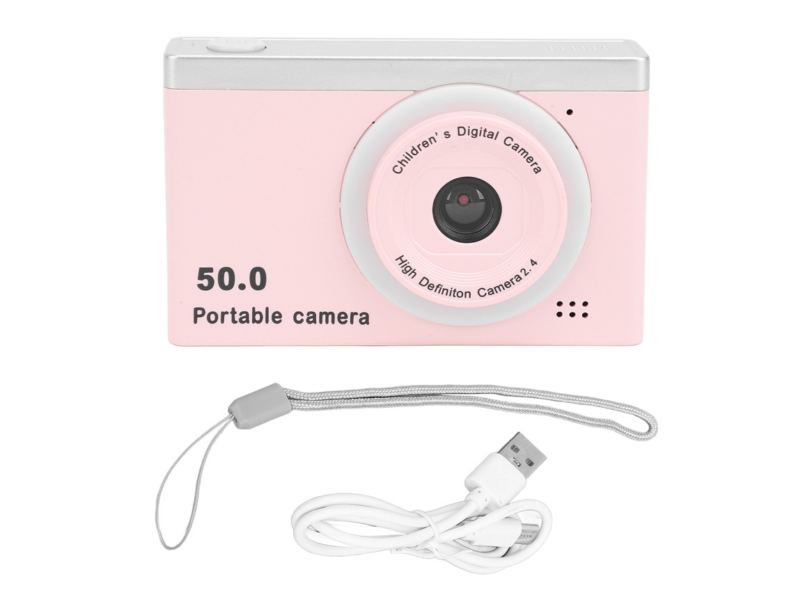 Hd Digital Camera 50mp 1080p 8x Zoom Portable Front Rear Dual Cameras With Filter For Kids Photography Pink LAXISCREED