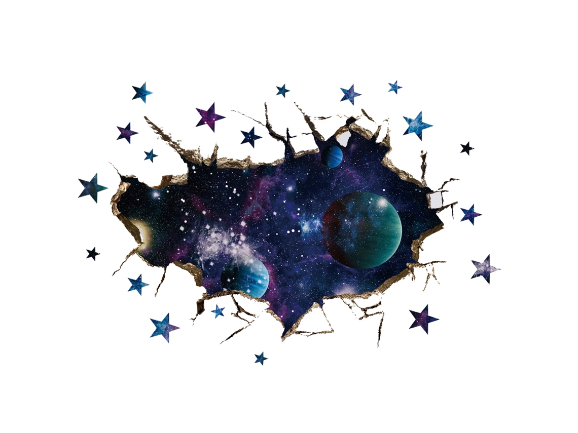 stickers de Parede 3d Estrela Universo para Quarto e Sala | S/MARCA