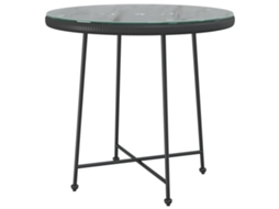 Dining Table, Dining Tables Vidaxl Preto Aço (ø 80 X 74 Cm)
