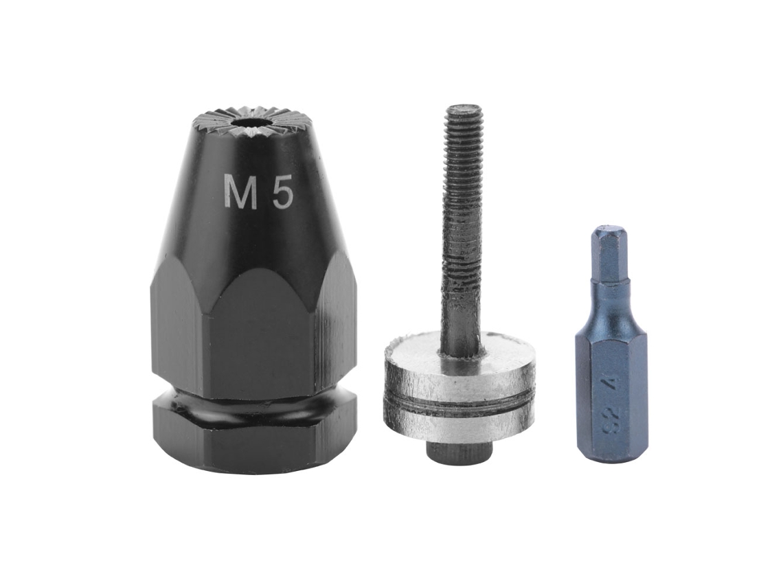 Aplicador pneumático para pinos de rebite, pistola de porcas de rebite, cabeça de porca de rebite (haste reta sextavada M5)