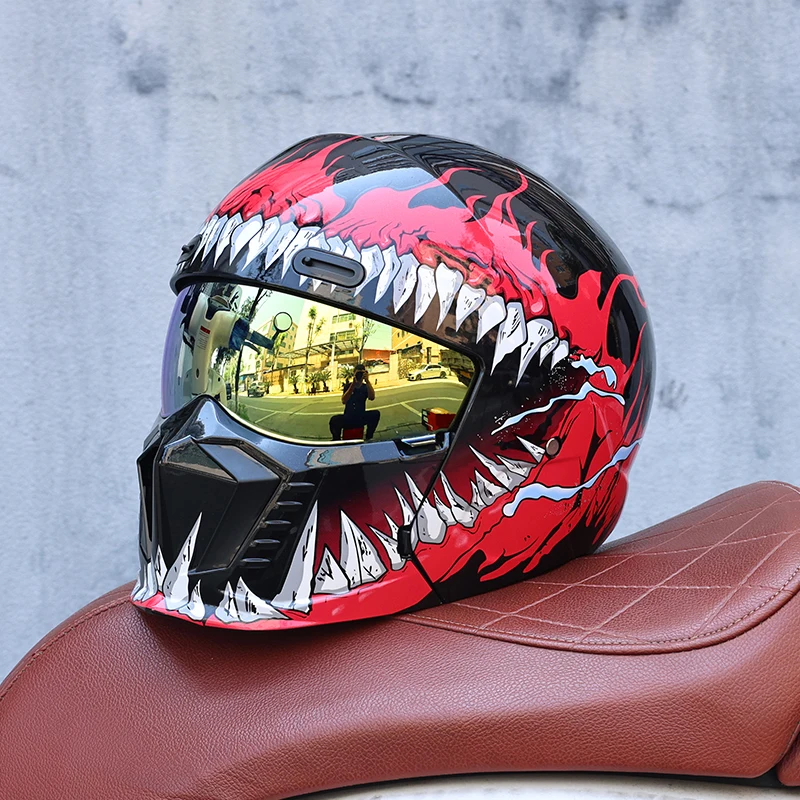 (m) Capacete Combinado 2 Em 1 Unissex, Material Abs, Certificado Dot