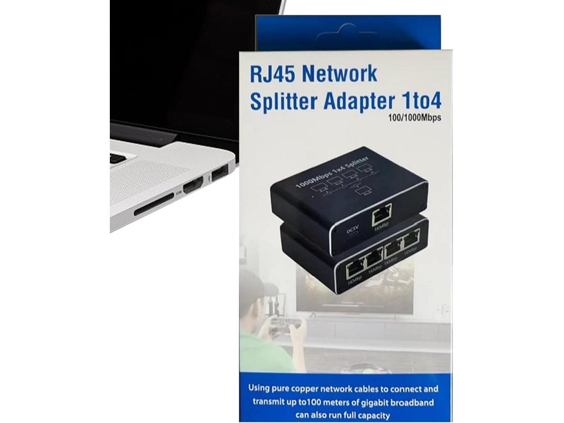 Divisor De Internet, Adaptador De Alta Velocidade De 1 A 4 Gigabits, Divisor De Conexão De Internet, Para Computador Desktop, Laptop Gokoco