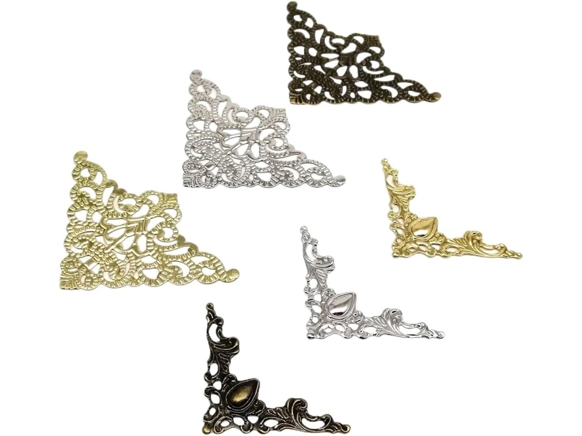 Coins En Métal Lote De 24 Proteções De Ângulo Decorativo Em Metal Para Meubles - Protège