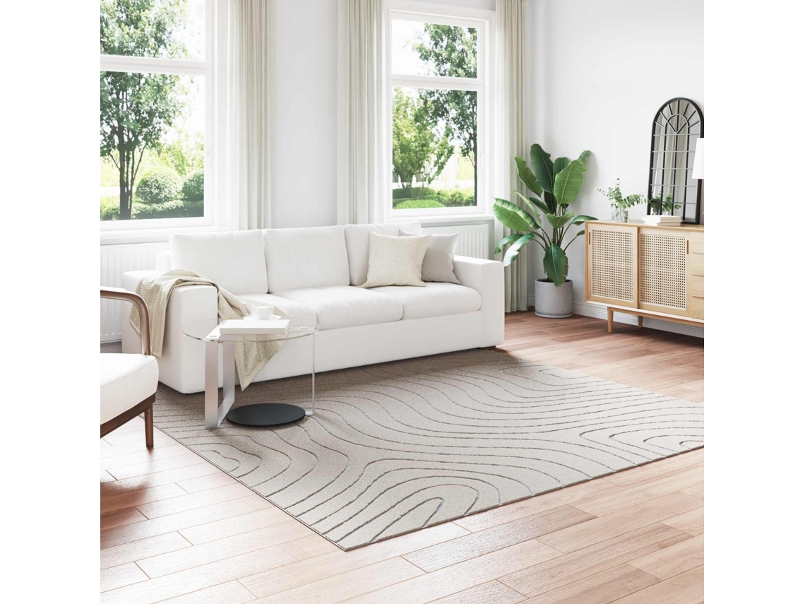 Vidaxl Tapete Para Uso Interno E Externo Palmeras Creme 240 X 240 Cm